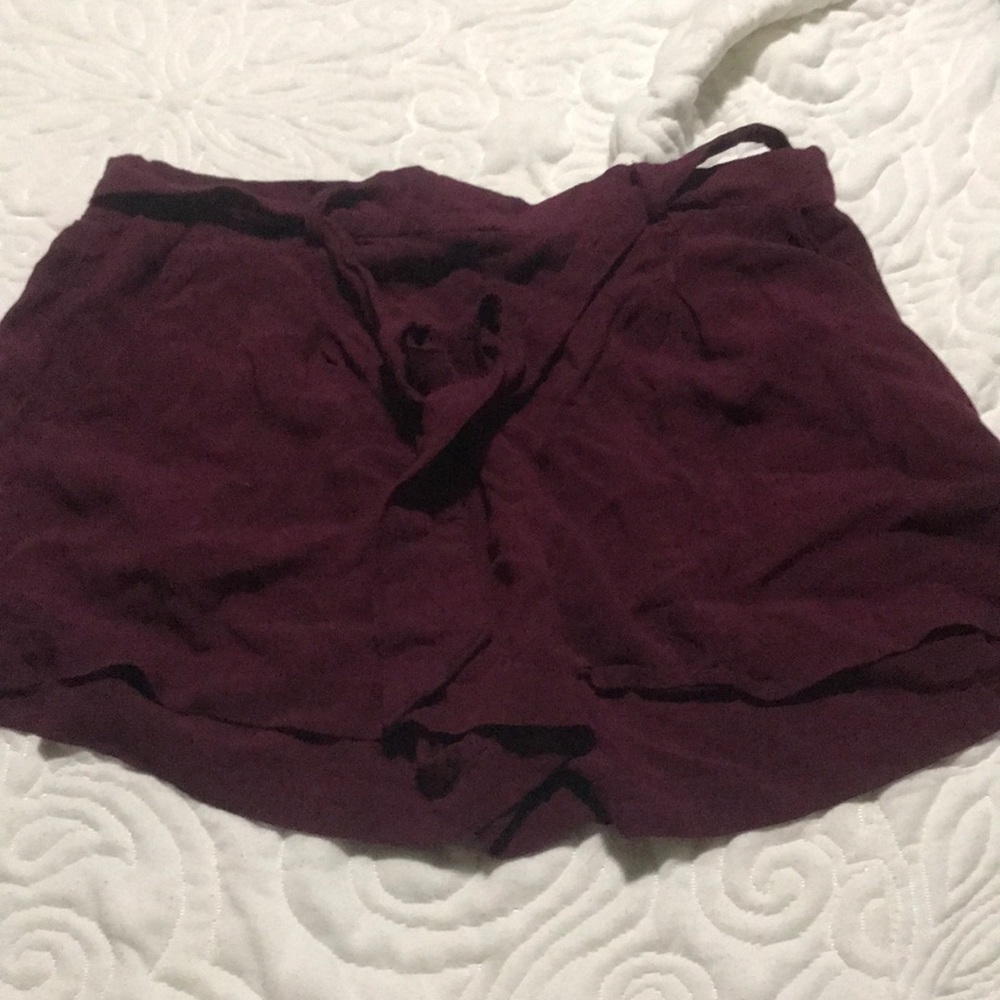 Burgundy shorts